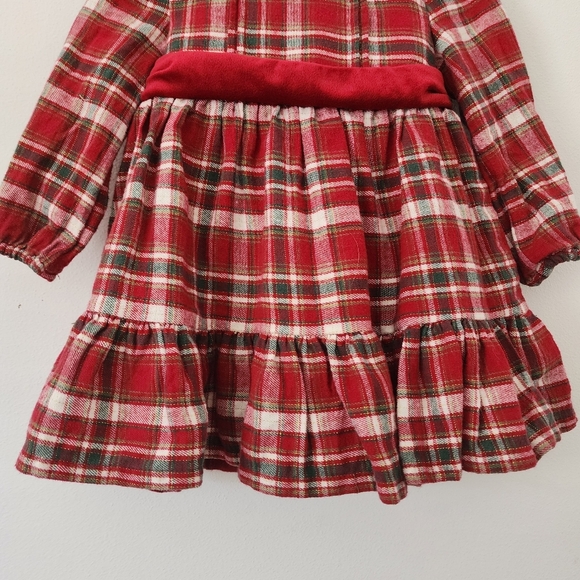 Tommy Bahama Classic Red Tartan Christmas Dress for Baby Girl Size 12 Months - Picture 4 of 13